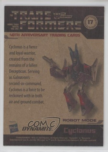 2024 Transformatory dynamitowe 40. rocznica Dziedzictwo Stock Cyclonus #17 1o3v - Zdjęcie 2 z 3