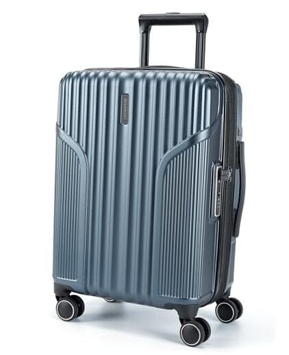Expandable Carry On Luggage 22x14x9 Airline Approved, Carry-On 20-Inch 01-Blue-image