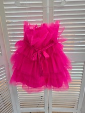 Charmed Hearts Strapless Pink Tulle Mesh Party Mini Dress Size Small