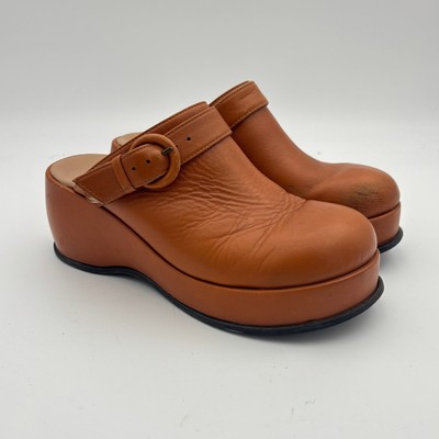 Paloma Wool Odessa Clogs Platform Leather Chunky Clogs Women's 38 Boho Y2K