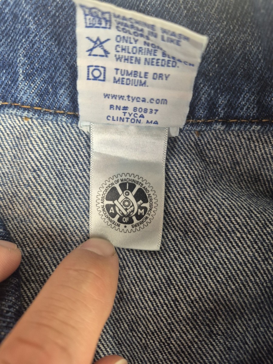 Vtg International Brotherhood Of Teamsters Embossed Denim Trucker