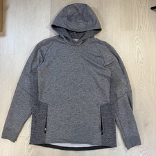 Lululemon Mens Size M Textured Tech Hoodie Gray Sweatshirt Performance Vented