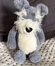Jellycat Bashful Schnauzer Grey Dog Small Retired Rare Ex Display JELLY1657