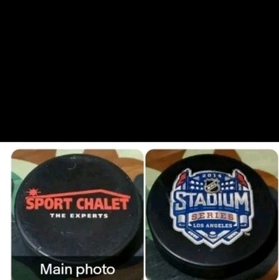 2014 LOS ANGELES KINGS SPORT CHALET SPONSOR NHL STADIUM SERIES PUCK MADE =  