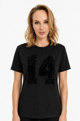 Louis Vuitton Double Sided Sequined Logo Black T-Shirt “14