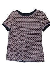 Anne Klein Womens Geometric Print Blouse Shor...