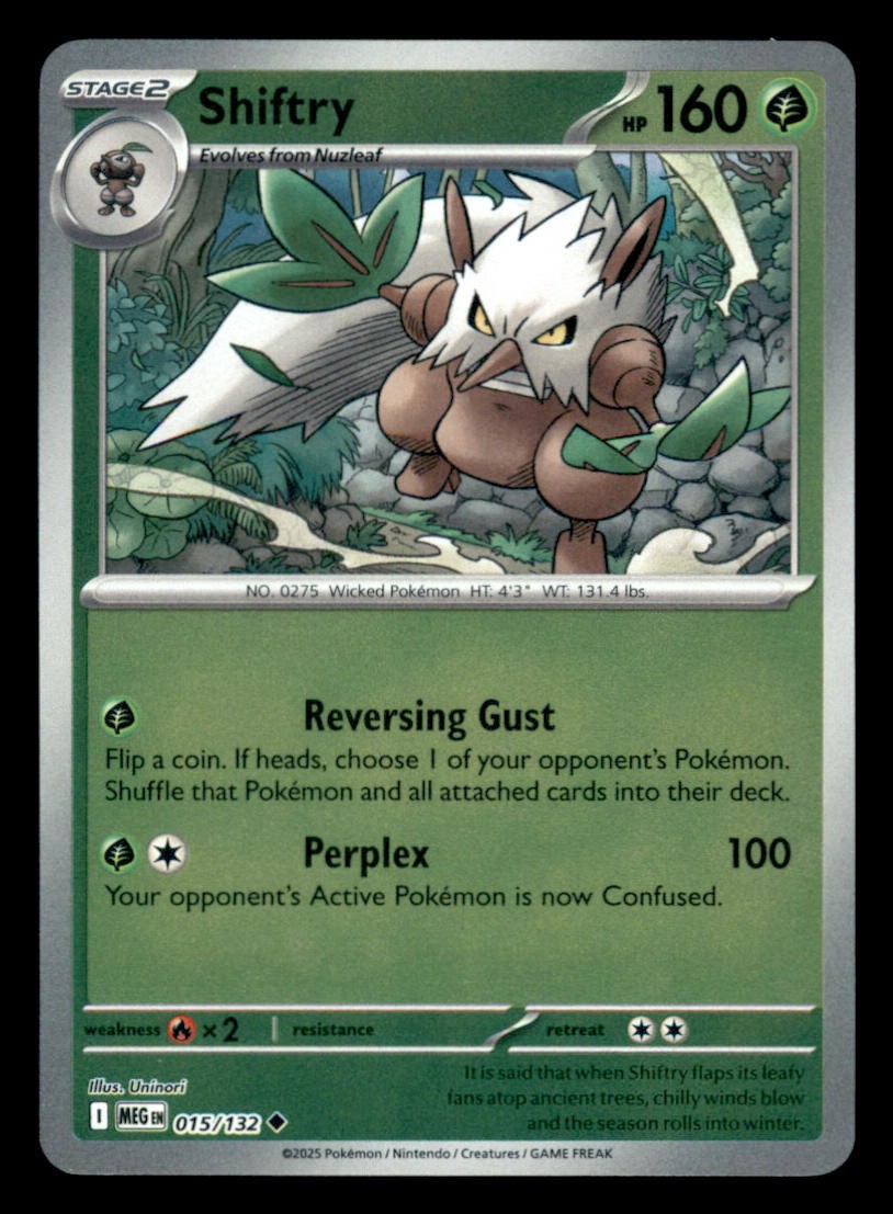 Shiftry Normal Uncommon ME01: Mega Evolution 015/132 NM