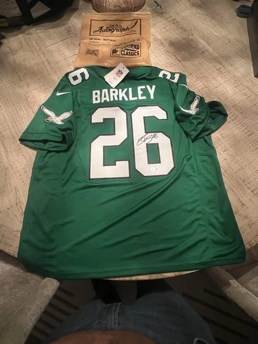 Saquon Barkley NFL Hand-Signed Autographed Jersey with BAS COA