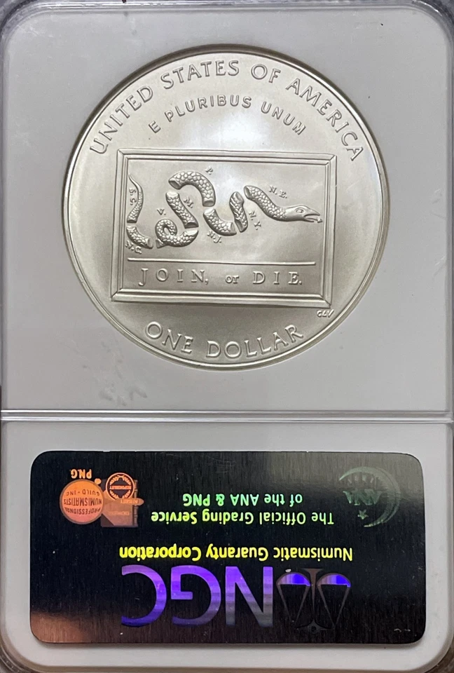 2006 P Ben Franklin Commemorative Dollar-Scientist-MS70 NGC - Image 2 of 2