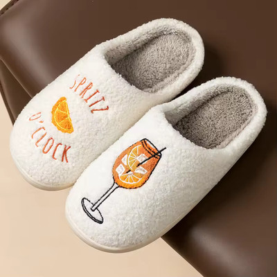 Aperol Spritz Damen Hausschuhe Warm Weich Flauschig Rutschfest Geschenk
