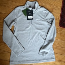 Regatta Great Outdoors Womens Lt Steel Gray Fleece 1/4 Zip Jacket Sz 6 : Sm