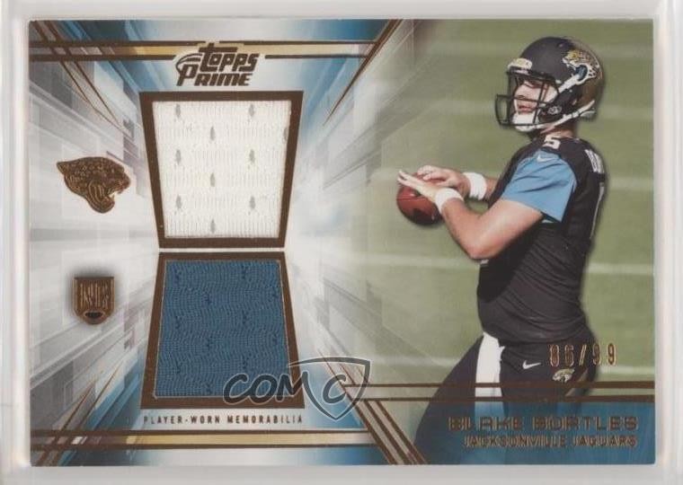 2014 Topps Prime Dual Relics Copper 6/99 Blake Bortles #DR-BB Rookie RC j1r