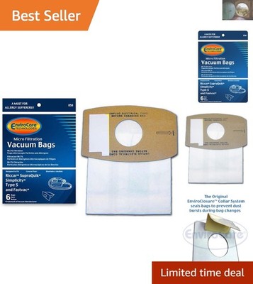 High-Performance Micro Filtration Vacuum Bags for Riccar & Simplicity - 6 Pack