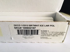 Floor&Decor 1/2"x12" Bright Wht Polished Liner Border Tile SL852-23FD Box of 11