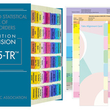 Index Tabs for DSM-5-TR, 94 Printed DSM-V-TR and 18 Blank Tab Colorful