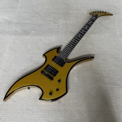 6 String Yellow Abstract Rockingbird Electric Guitar Nickel Part  HH open Pickup