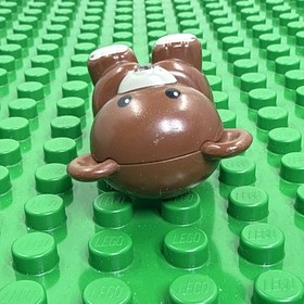Lego Duplo Figure Teddy Bear brown w/ Tan Mouth & Feet paws Animal Forest Santa