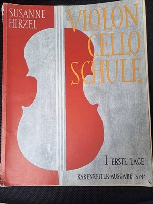 Noten, Cello,  S. Hirzel: Violoncello Schule, Linde: Violoncellofibel, Teil 1