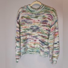 Colorful Knit Women's Crew Neck Sweater