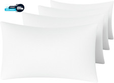 White Pillow Cases Set of 4 Queen Size Super Soft Smooth and Breathable