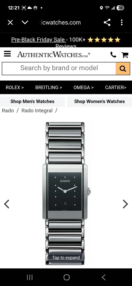 Reloj Cuarzo 28X24mm [N. COMO NUEVO] RADO DiaStar Unisex 160.0486.3 Cerámica Tatanio Foto 4 de 4