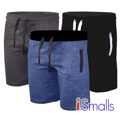 i-Smalls Men`s Summer Plain Fleece Jersey Jogging Shorts 3XL-5XL