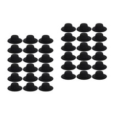 2 Count Snowman Hats for Crafts Doll Minature Black Mini Decoration