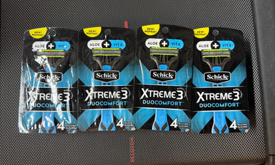 4 Pack: Schick Men's Xtreme3 Duo Comfort 3-Blade Disposable Razors 4ct-16 total