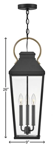 Hinkley Lighting - Dawson - 15W 3 LED Outdoor Large Hanging Lantern-26 Inches - Picture 2 of 4