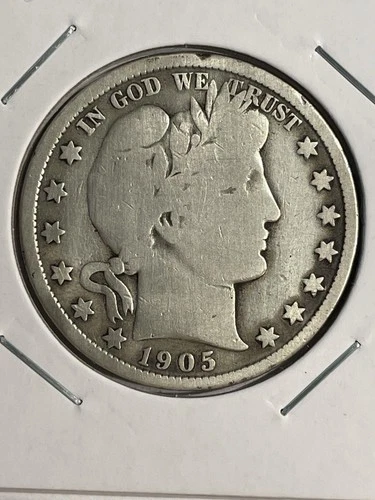 1905 P Silver Half, Barber Head, a nice circulated coin