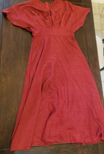SHEIN Red Cocktail Party Casual Elegant Asymmetrical Dress Size L Sleeveless