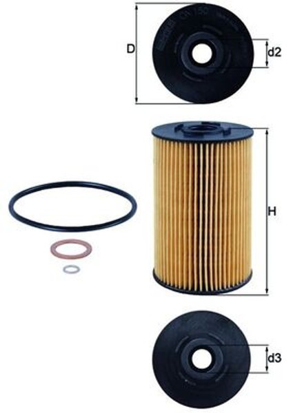 Knecht ÖLfilter OX 150D Filtereinsatz FüR Mercedes MAN T2 LN1 83,5Mm Bus Accelo-image