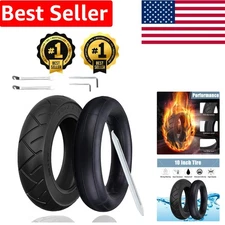 10x2.125 Tire & Inner Tube Set for Electric Scooters - Durable 0° Valve Design