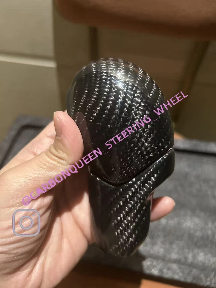 Perilla de cambio de marchas automática de fibra de carbono real para Nissan 370Z Z34 Foto 4 de 4