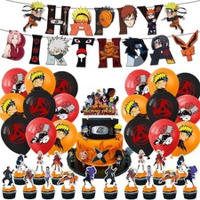 Naruto Thema Geburtstag Luftballons Banner Bunting Cake Topper Party Decor Set