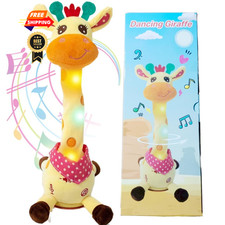 WHNKFB Dancing Giraffe Plush Baby Toy 6-12 Months - Talking Z-dancing giraffe