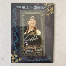 Grant Holmes 2025 Topps Allen And Ginter Black Mini Framed Silver Auto RC 15/25