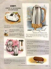 1958 PAPER AD Cory Crown Jewel automatic coffee percolator Brewer Double Pot 