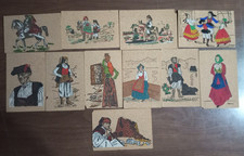 Lotto 11 Cartoline in Sughero Costumi Sardi (VE293)