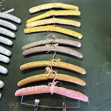 Vintage Padded Fabric Covered Clothes Hangers