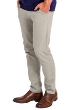 Mens Chino Trousers Slim Fit Stretch Cotton Jeans Casual Pants All Waist Sizes