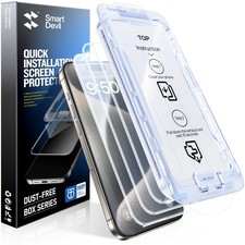 3 Pack for iPhone 15 Pro Max Screen Protector, 9H Hardness Military Grade Sha...