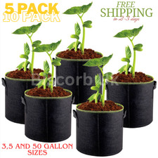 FABRIC POT BREATHABLE CONTAINER PLANT GROW BAG PLANTER ROOT NURSE HYDROPONICS UK