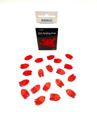 ZEBCO DB Series - Bait Holding Flags Rot Köderhalter 20 Stück Köderfischhalter