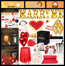 All-Inclusive Marriage Proposal Kit - Engagement Decorations, LED MARRY ME, Cand