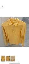 Swing Women  s Yellow Solid 1/4 Zip Sun Shirt  Size M