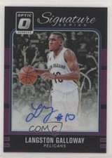 2016 Donruss Optic Signature Series Purple Prizm Langston Galloway #30 Auto 0o9