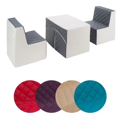 Meubles, Chambre D'Enfants, Éco-cuir matelassé: 2xfauteuil+pouf dépliant, Repos - Photo 1/3