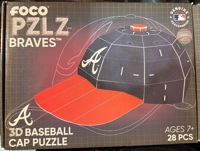 NEW FOCO PZLZ Atlanta Braves 3D Baseball Cap Puzzle Sealed MLB Licensed