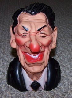 Vintage Ronald Reagan Spitting Image Squeaky Toy 1984 5.7 Inches Tall